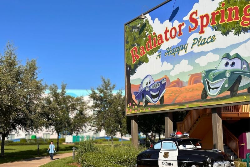 Radiator Springs Themed Area Disney's Art of Animation Resort visit for free - image by Dani Meyering