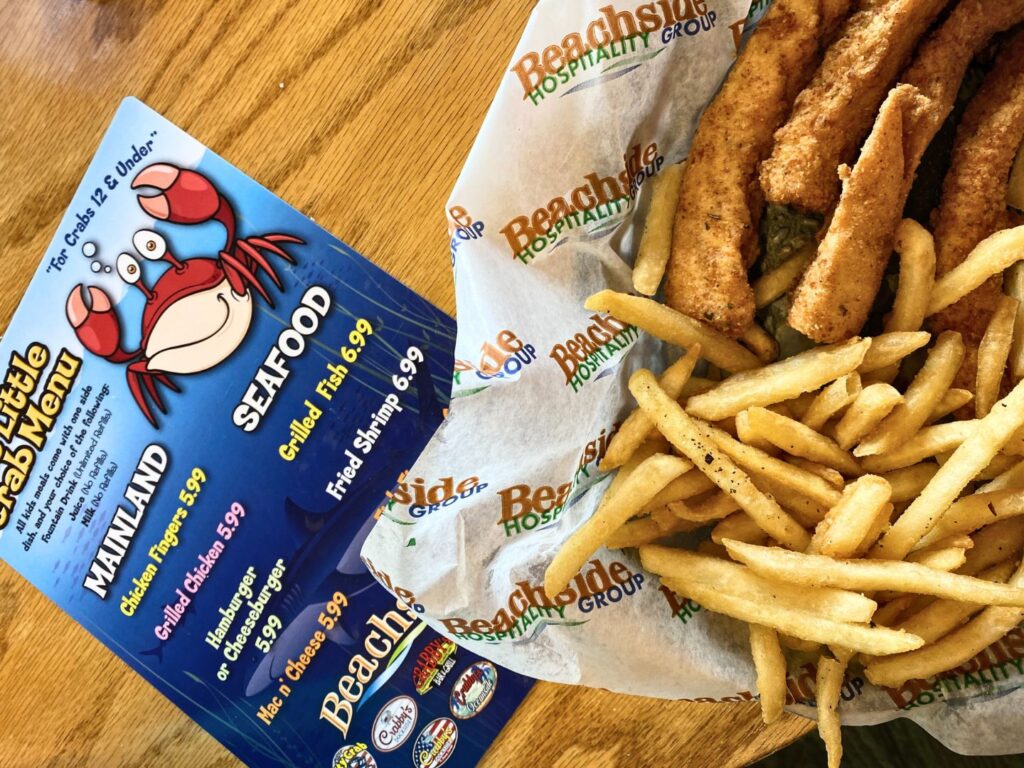 Kids Meal at Crabby Bill's St. Cloud - fried fish fingers and fries