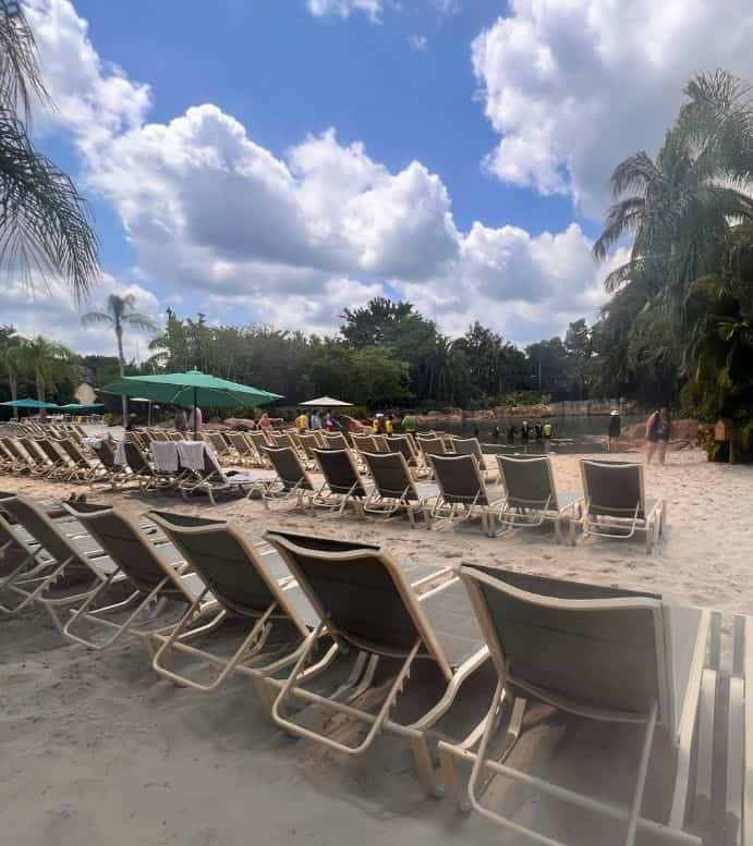 Discovery Cove beach chairs