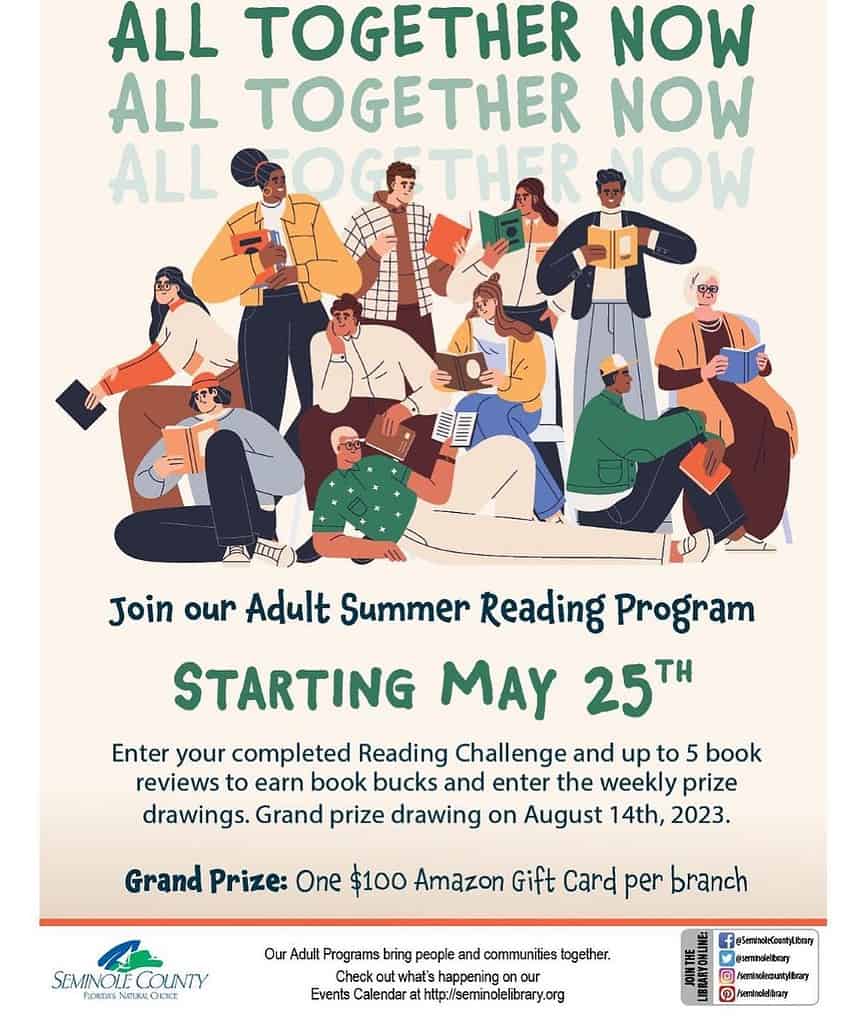 a graphic explaining the Summer Reading Program Seminole County Library System