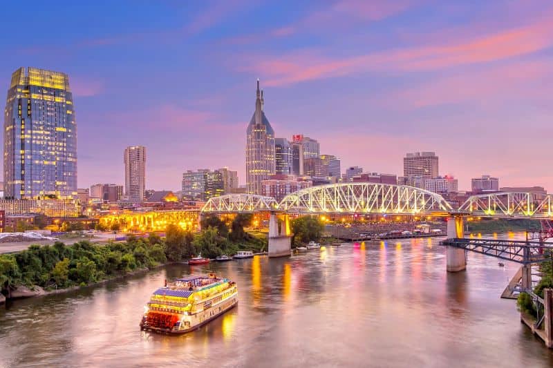 Nashville along the river 