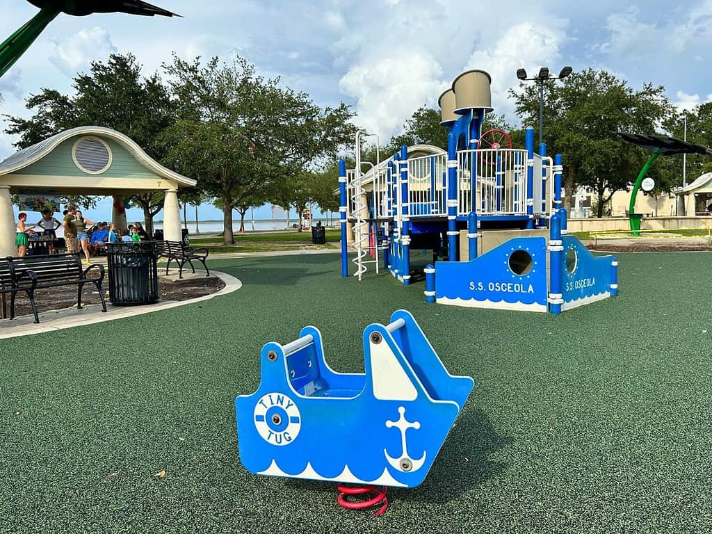 aquatic themed toddler playground at fort mellon park