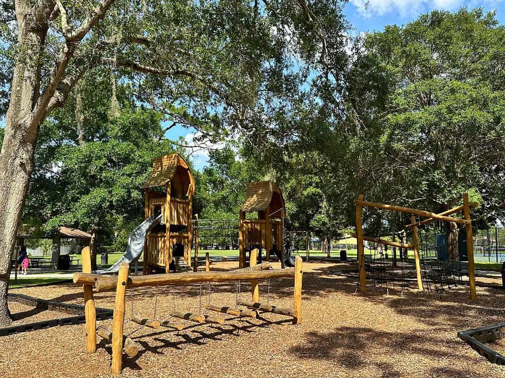 Wooden Structures Phelps Park Playground Winter Park Orlando 