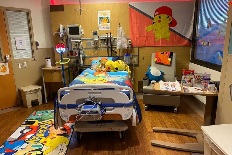 Example of themed rooms in hospitals provided by Kids Beating Cancer