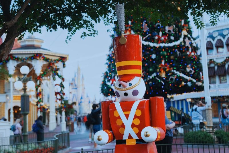 Toy Soldier decoration onn Main Street Mickey's Very Merry Christmas Party - Harrison Cooney, photographer