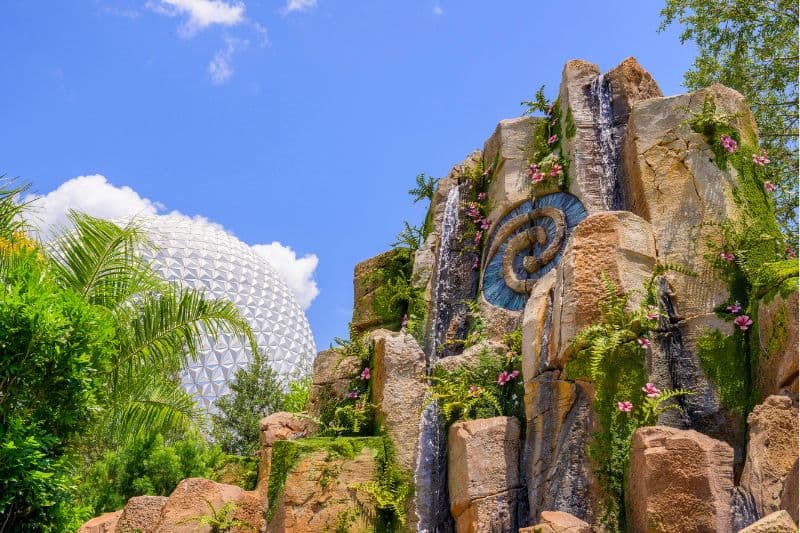 Waterfall at Journey of Water, Inspired by Moana EPCOT at Walt Disney World Resort in Lake Buena Vista, Fla. (Amy Smith, Disney Photographer)