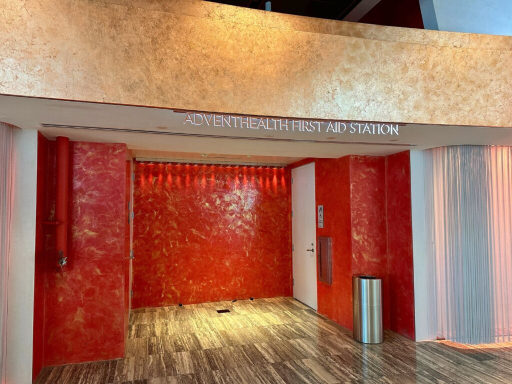 entrance to Dr. Phillips Center AdventHealth First Aid