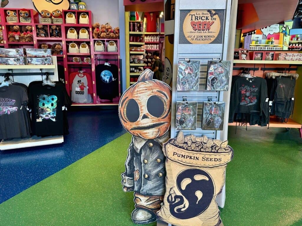 Lil Boo Scavenger Hunt Location Inside Merchandise Store at Universal Orlando