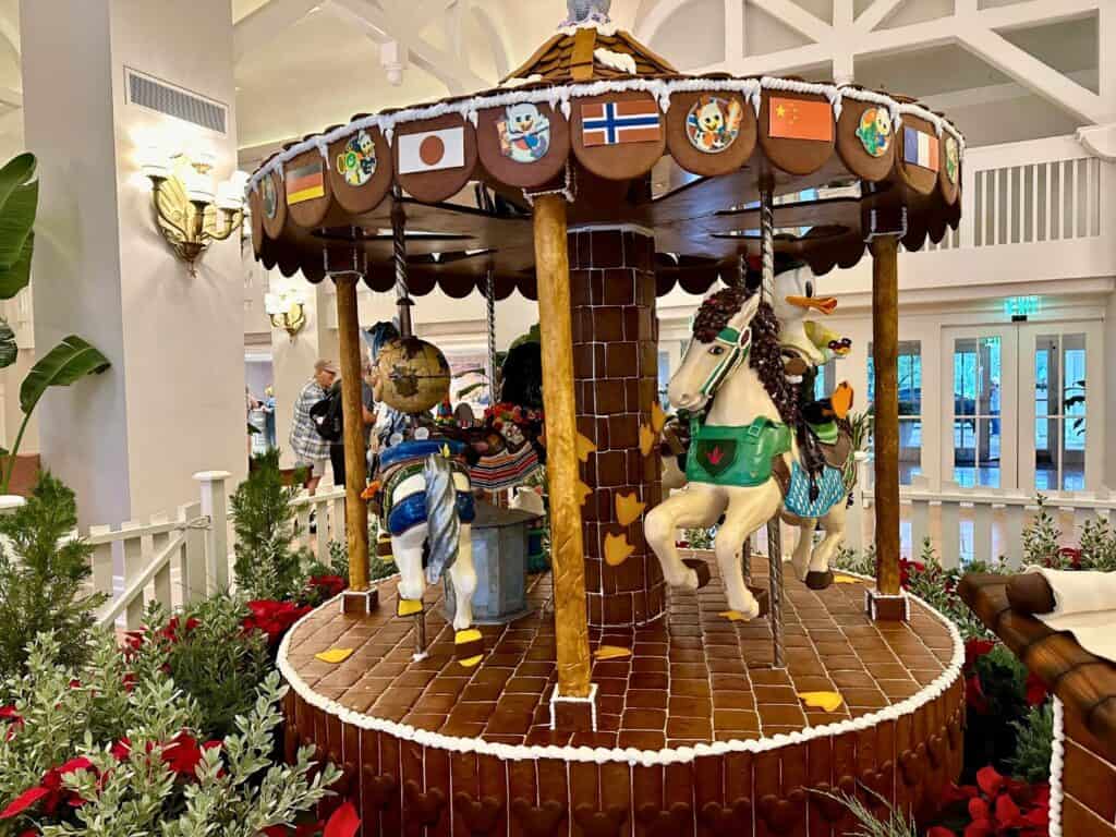Disneys Beach Club Resort Gingerbread Carousel With Duck Tales Characters