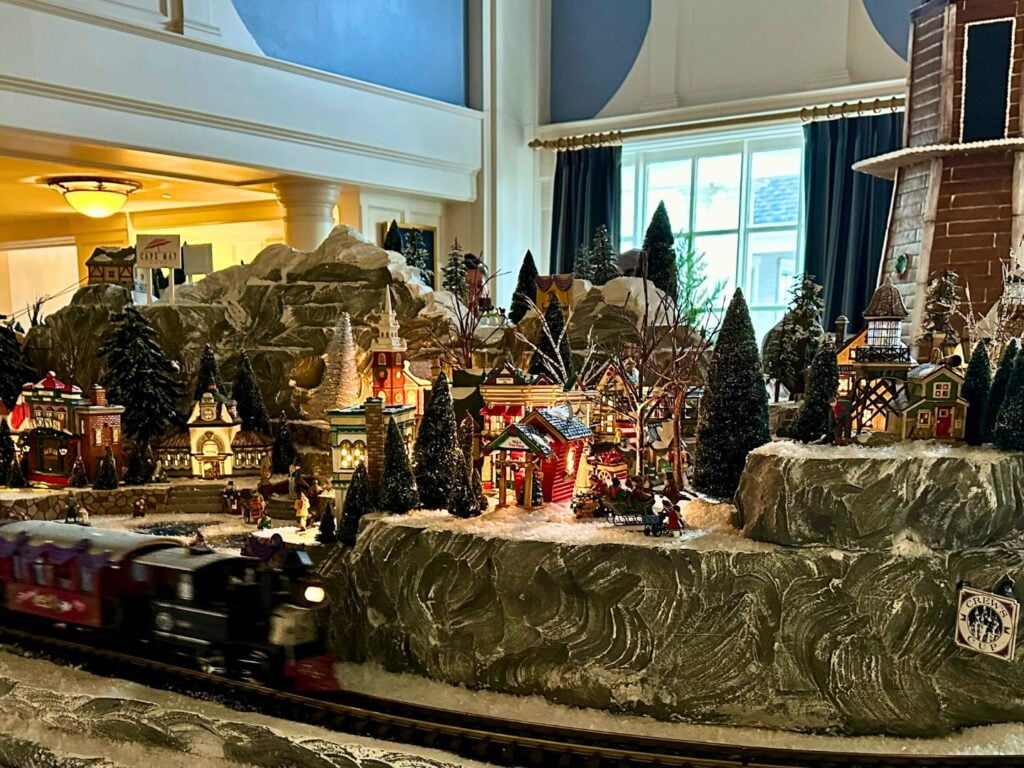 Disneys Yacht Club Resort Christmas Village with Train