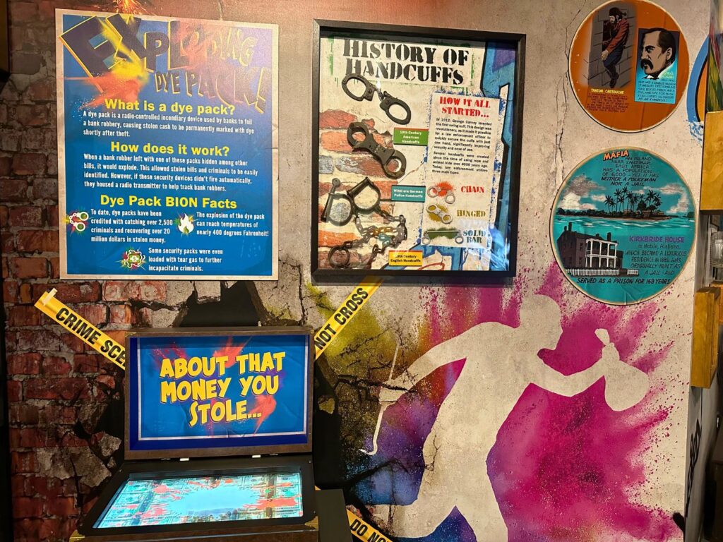 Image of part of the crime scene exhibit at Ripleys Believe It or Not Orlando