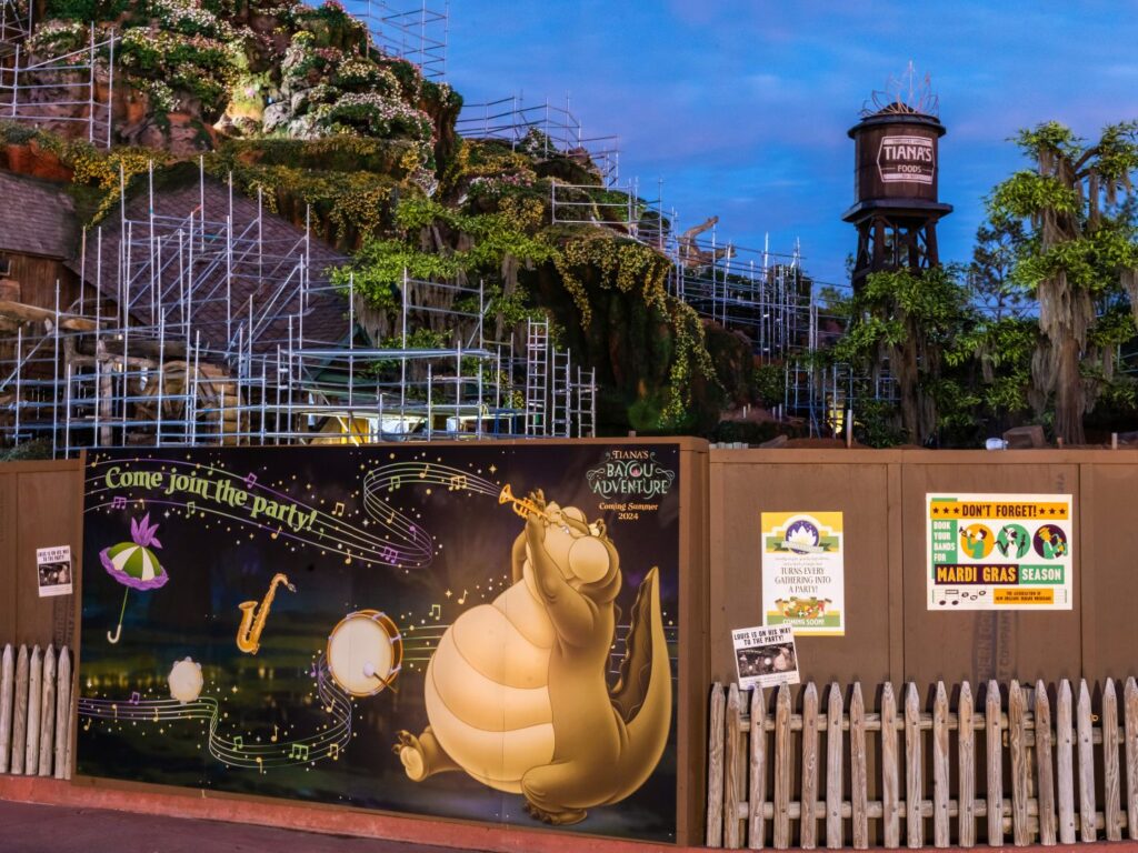 A new mural reveals the opening season for Tiana’s Bayou Adventure at Walt Disney World Magic Kingdom Park