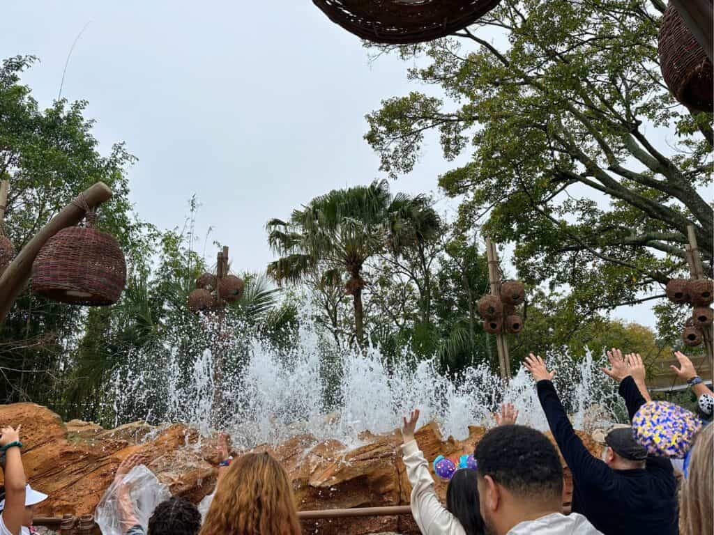 a group of guests gather to create a Group Wave Journey of Water Moana in EPCOT - image by Dani Meyering