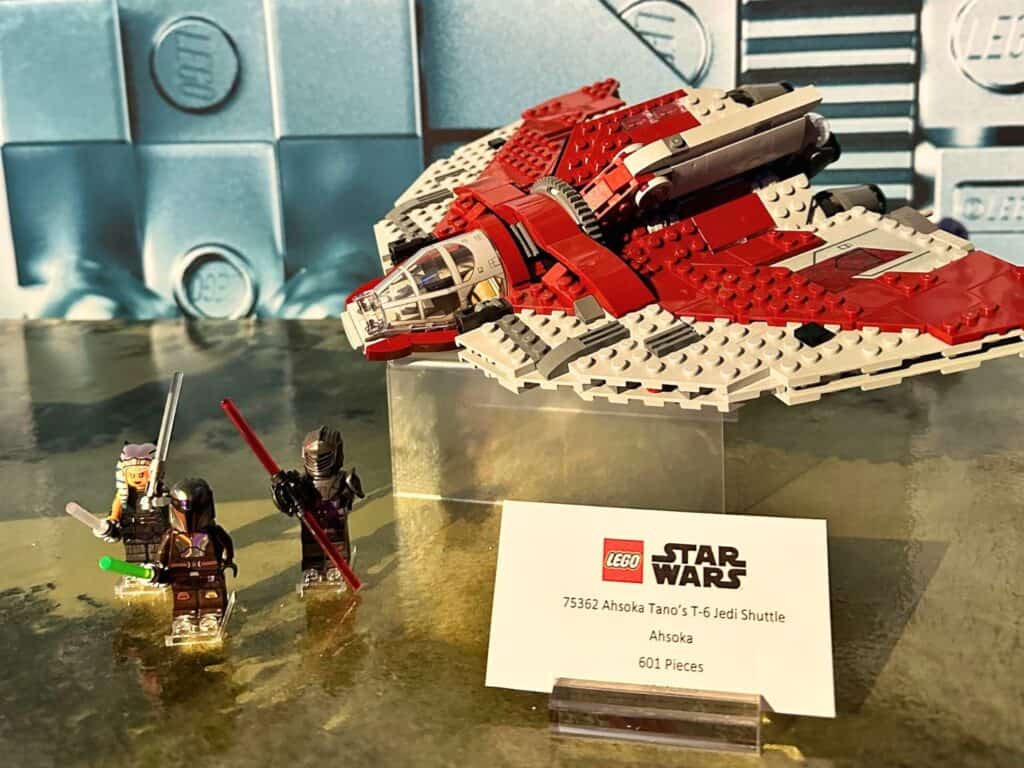 LEGO® Asohka Tano Shuttle set on display