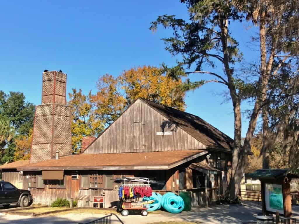 old sugar mill restaurant exterior at de leon springs state park