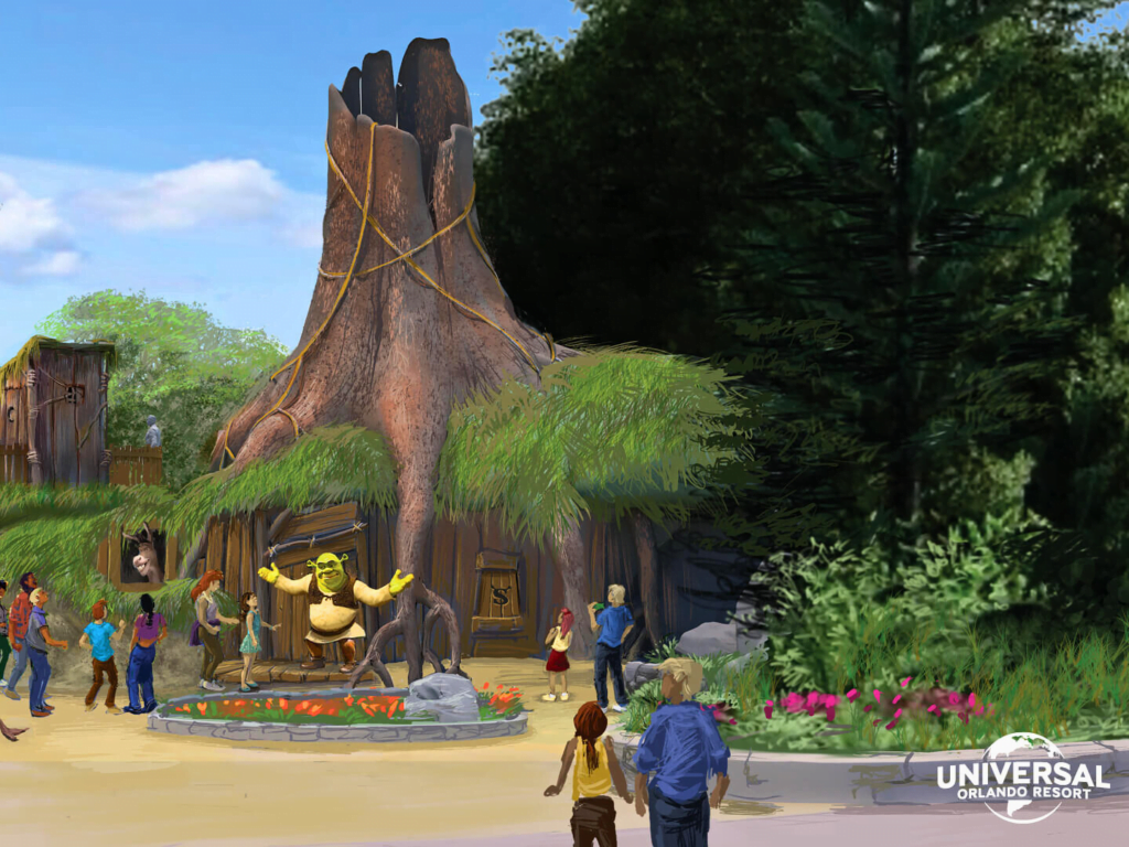 Shrek Character Meet and Greet at DreamWorks Land - Artist Concept