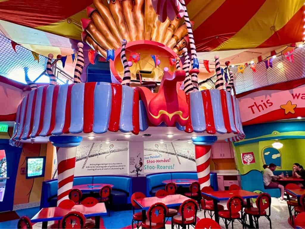 Image of the inside of the Circus McGurkus Restaurant