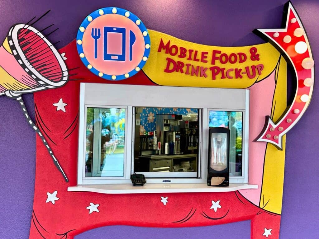 Image of Circus McGurkus Restaurant mobile food & drink pick-up window on the outside of building