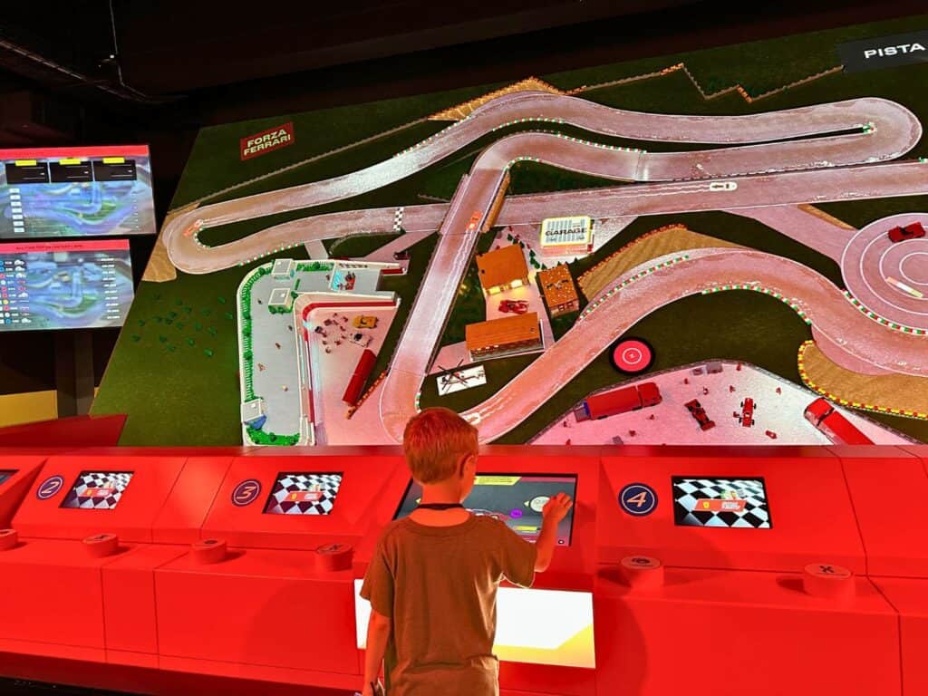 Ferrari Build and Race interactive digital zone at LEGOLAND Florida 