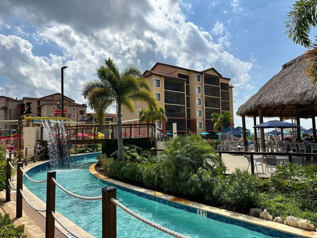 Lazy River and Tiki Bar at Water Park Westgate Lakes Orlando Hotel 