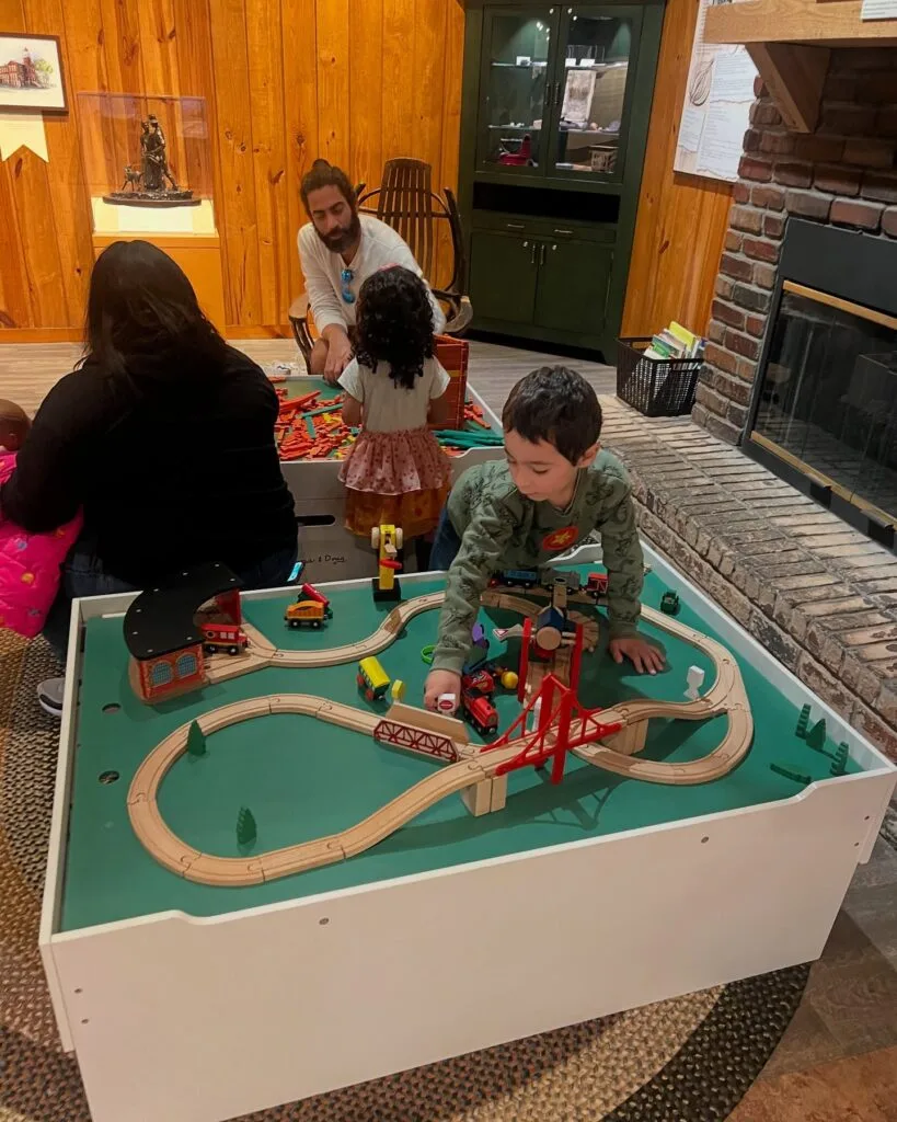 kids and parents play at Early LearnHub at Osceola HIstory Center - @osceolahistory