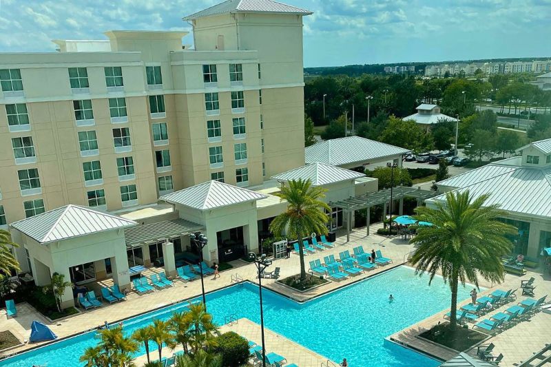 Flamingo Crossings TownePlace Suites and Springhill Suites pool view - flamingcrossings_towncenter