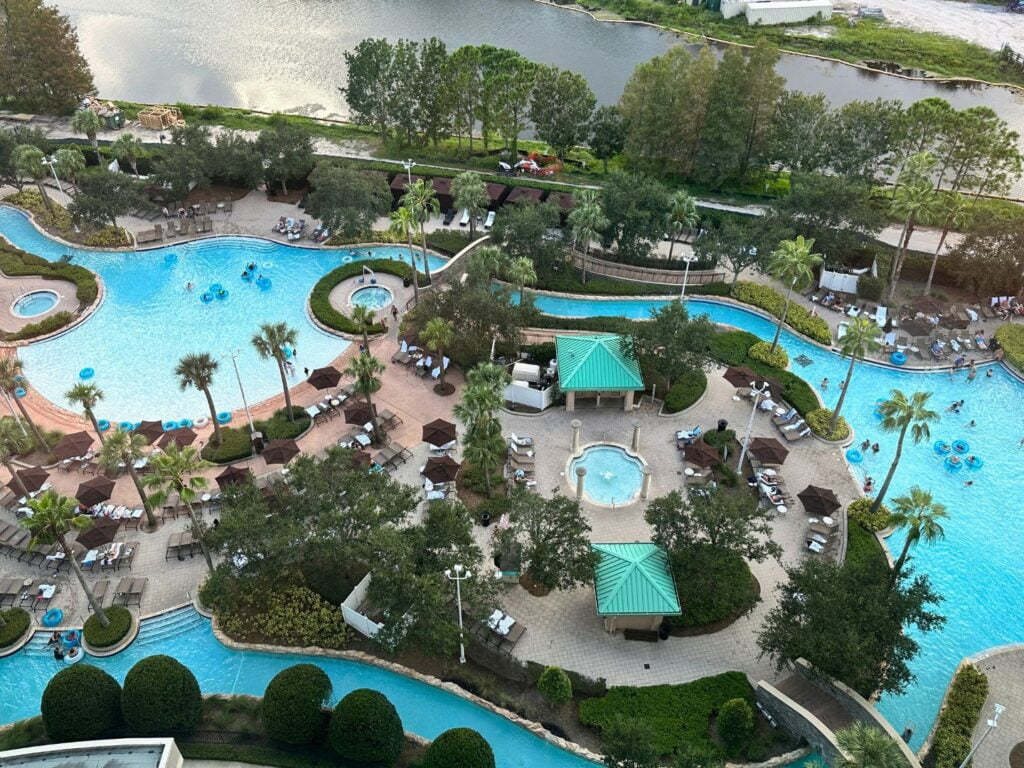 Signia by Hilton Bonnet Creek Lazy River Pool from overhead