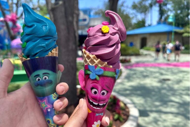 Soft Serve Ice Cream Cones from Trolls Treats at DreamWorks Land