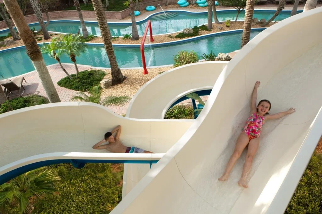 Kids on waterslides at Hammock Beach Resort - @hammockbeach