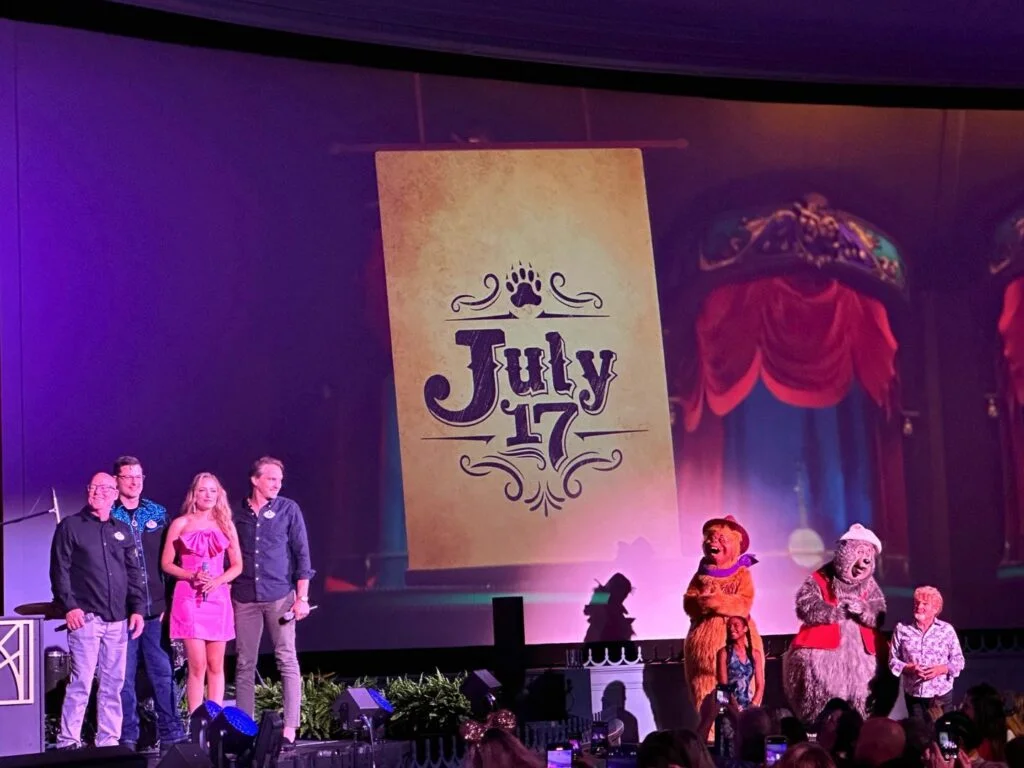 Emily Ann Roberts, Mac McAnally, and Members of Walt Disney Imagineering announce Country Bear Musical Jamboree