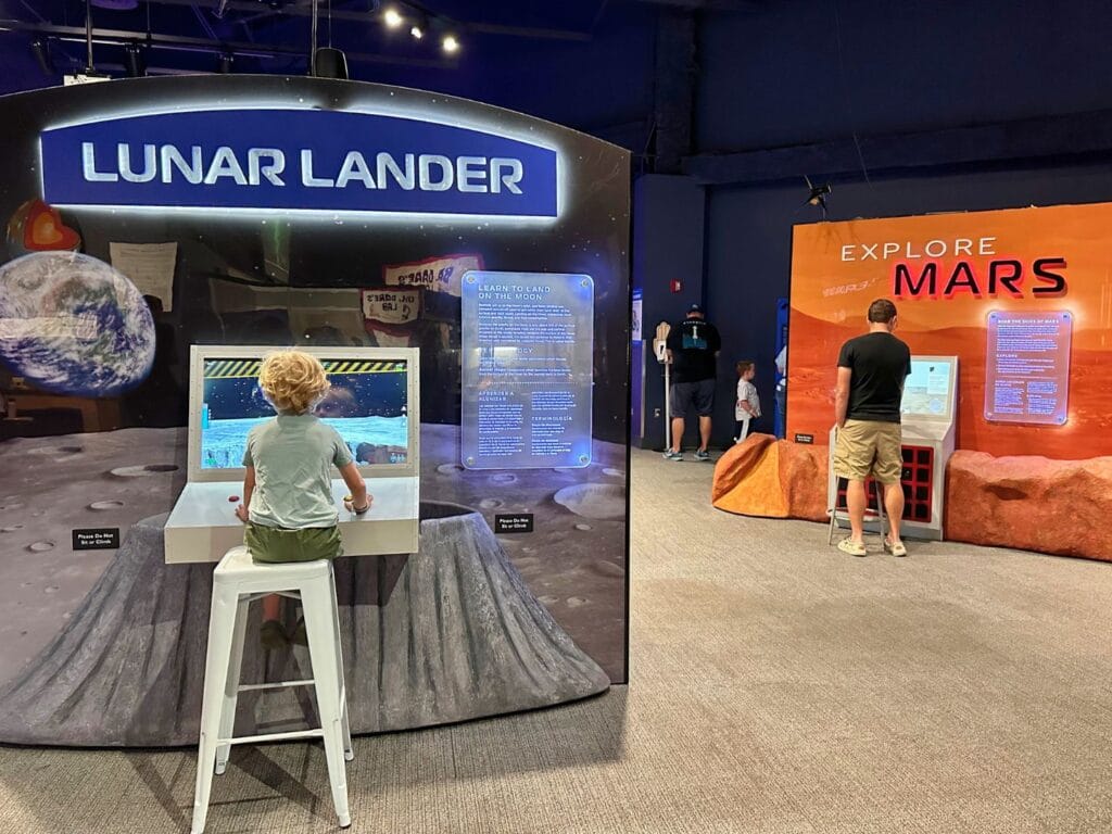 Lunar Lander and Mars Rover games Space Playground Orlando Science Center - image by Dani Meyering