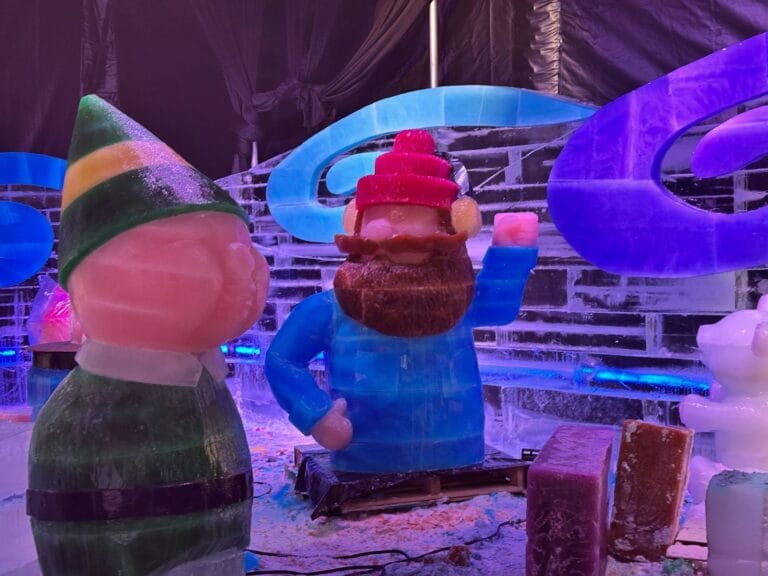 In Progress Rudolph the Red Nosed Reindeer characters at ICE! Gaylord Palms - image by Dani Meyering