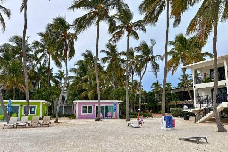 La Siesta Resort & Marina Beachfront Cottages and resort beach chairs and exterior of suites
