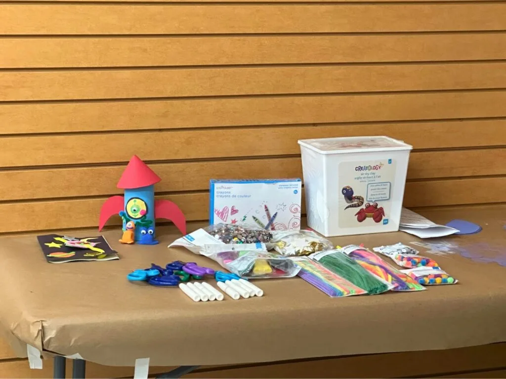 Supplies for craft projects at Michaels Store birthday party