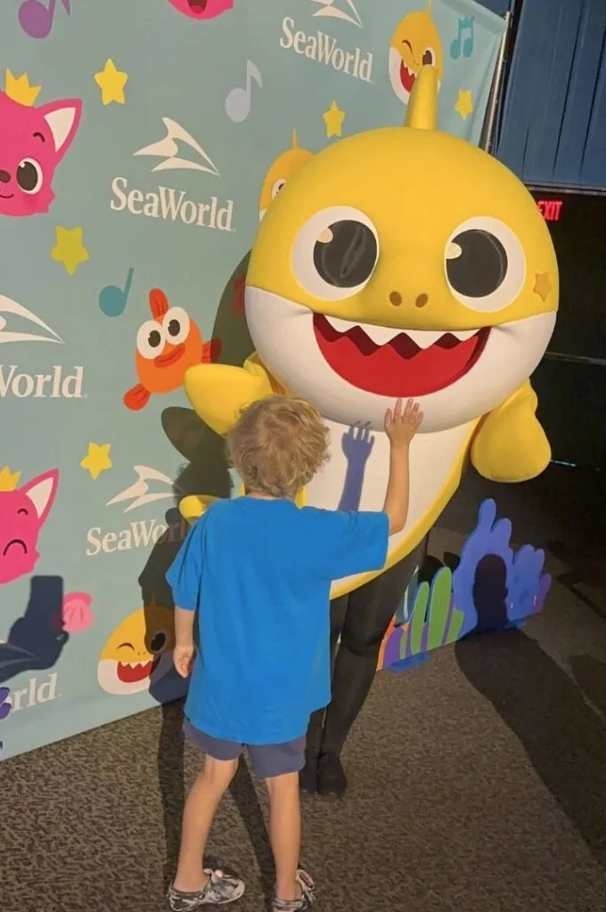 Baby Shark Character Greeting at SeaWorld Orlando - image by Dani Meyering