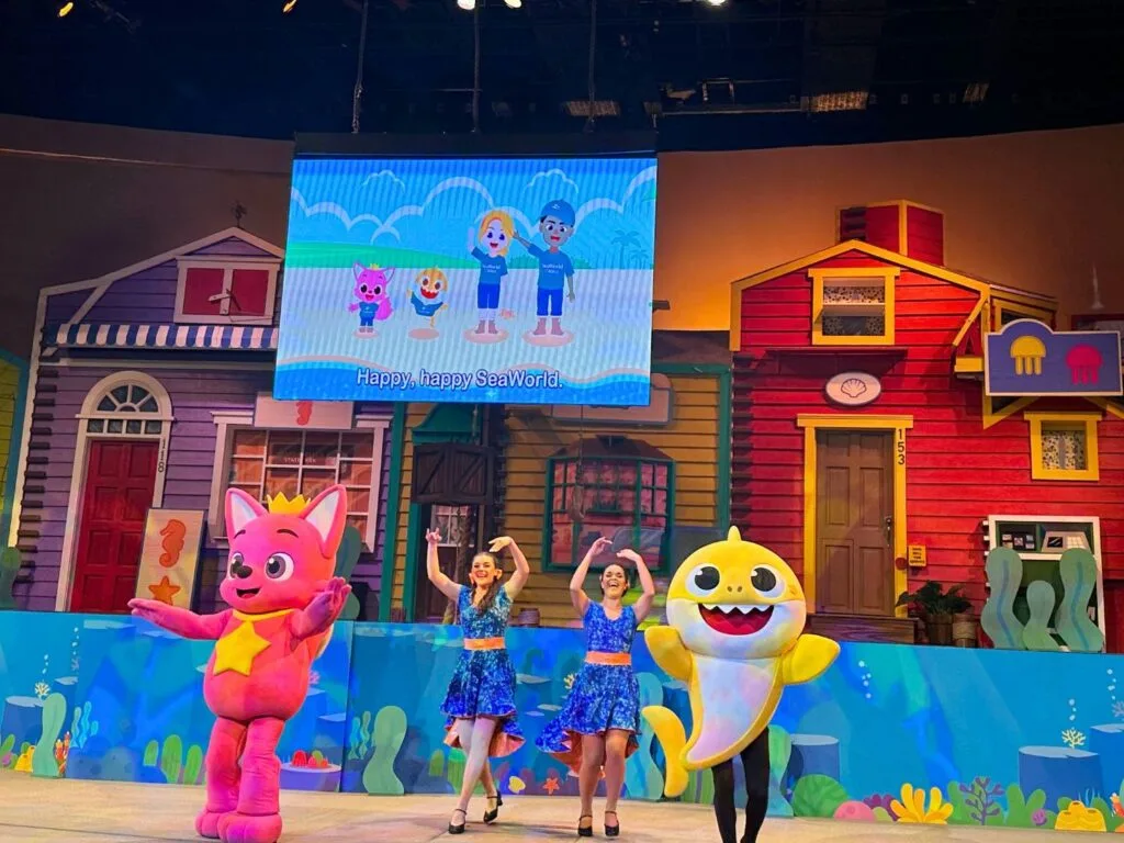 Dancers and Characters during Baby Shark Show at SeaWorld Orlando during Happy SeaWorld Song - image by Dani Meyering