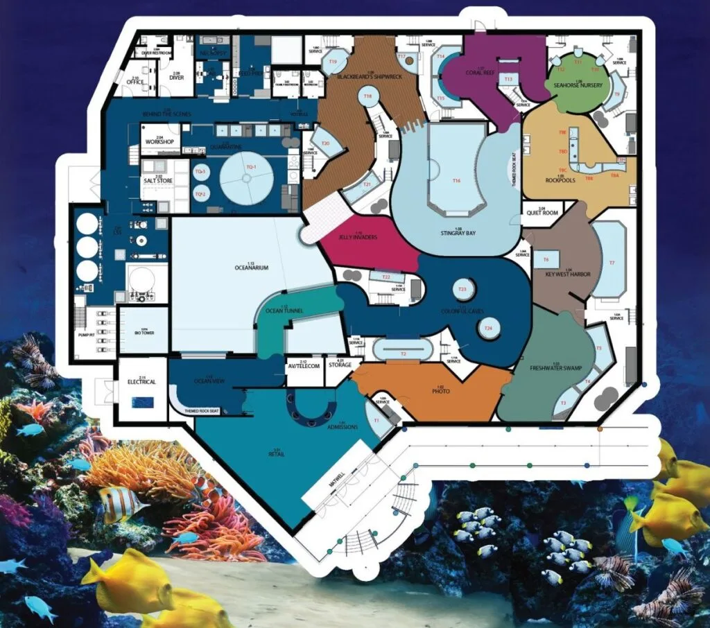 Floor Plan Map Rendering SEA LIFE Florida at LEGOLAND