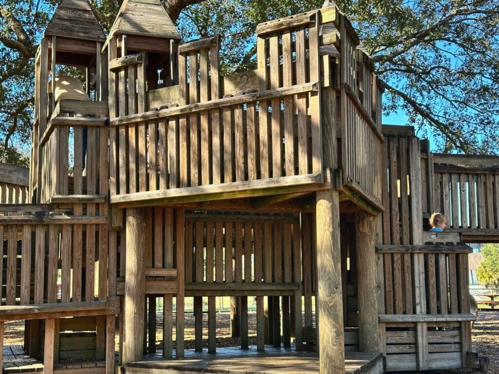 Winter Park Community Playground wooden castle - image by Dani Meyering