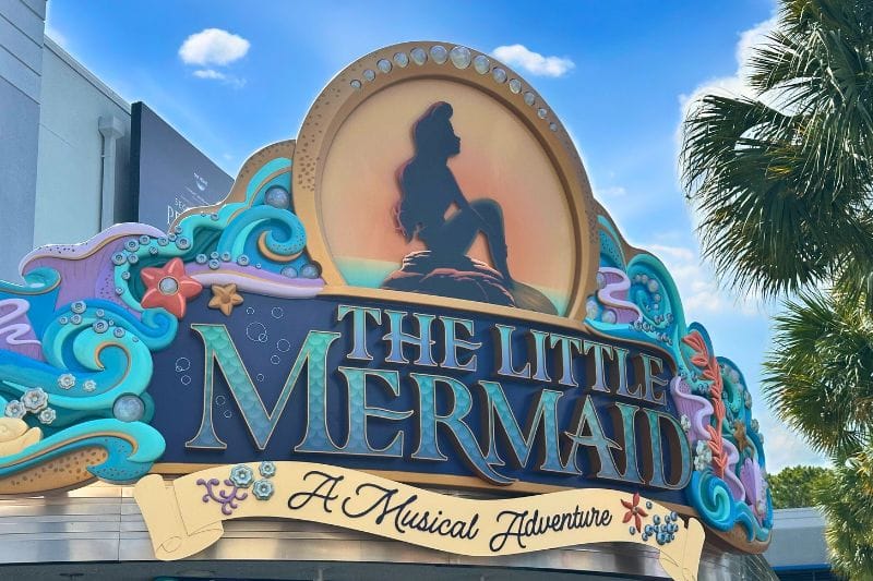 sign for The Little Mermaid A Musical Adventure at Disney's Hollywood Studios - image by Dani Meyering skies