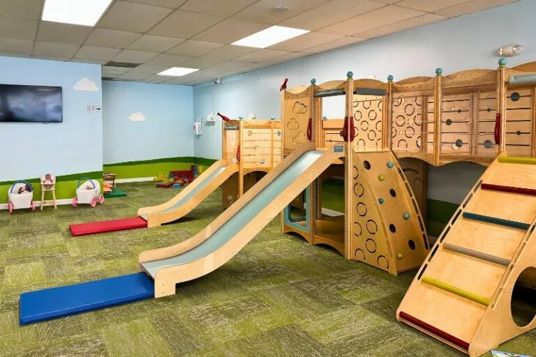 Wooden play structure indoors at The Play Fort Deltona - image by Dani Meyering