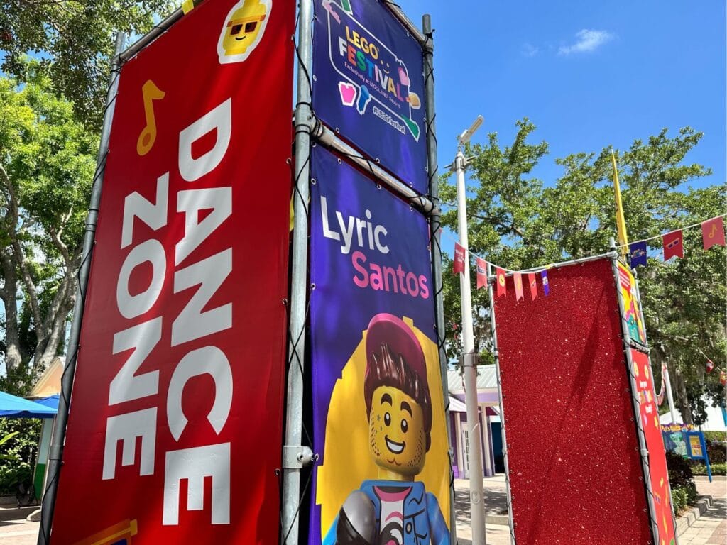 LEGO Festival Dance Zone Signage LEGOLAND Florida - image by Dani Meyering