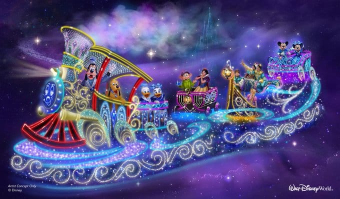 Finale Float for Disney Starlight nighttime parade concept art