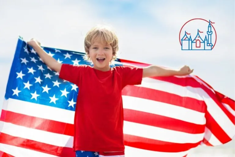 July 4th in Orlando events things to do - kid with american flag Canva