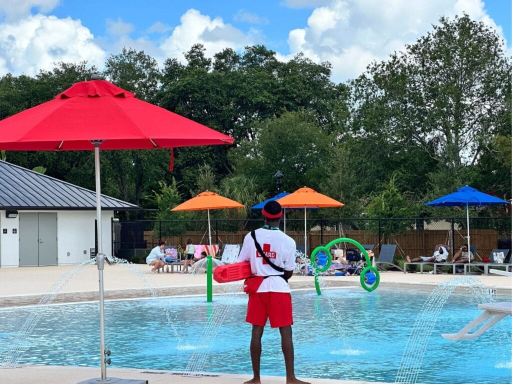 Wirz Park pool lifeguard Casselberry keeping watch over the water - image by Dani Meyering