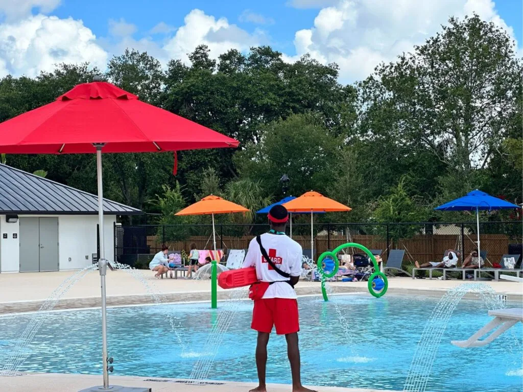Wirz Park pool lifeguard Casselberry keeping watch over the water - image by Dani Meyering