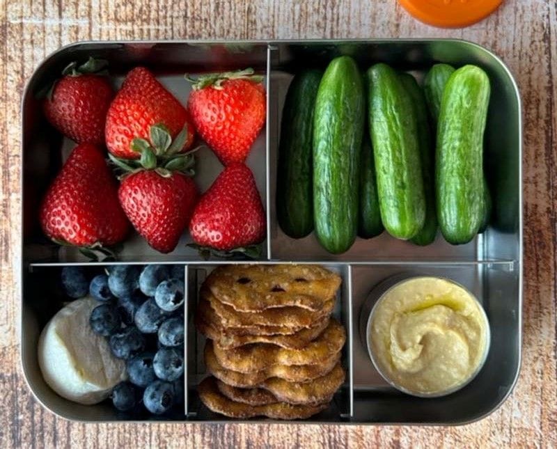 pack hydrating fruits and veggies for summer camp lunch