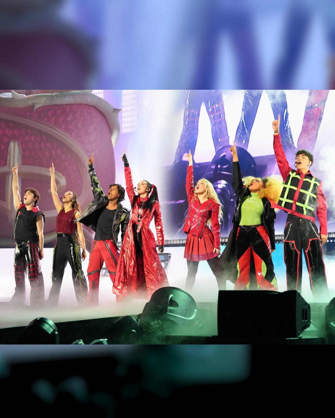 Disney Descendants Zombie Worlds Collide Tour full cast on stage - @DisneyConcerts