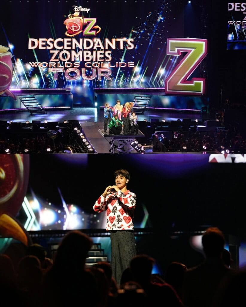 Disney Descendants Zombie Worlds Collide Tour full cast on stage at end - @DisneyConcerts