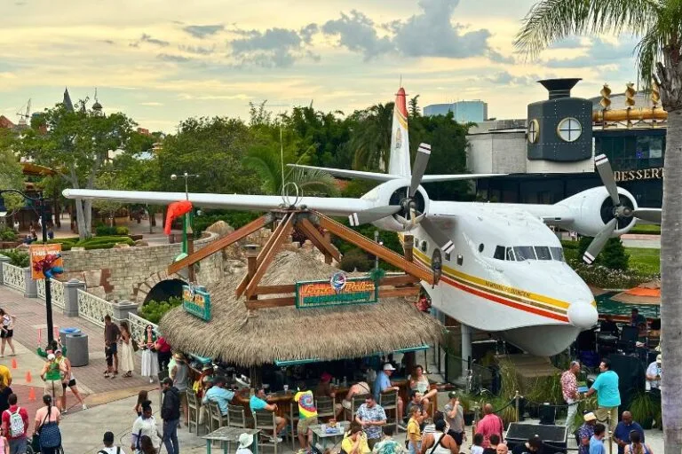 Hemisphere Dancer Seaplane at Margaritaville Orlando crowd gathers - image by Dani Meyering