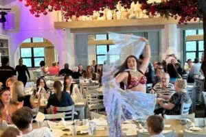 Magical Dining Taverna Opa belly dancer performs - image by Dani Meyering